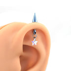 Spike & CZ Rocket Titanium Helix/Lip Studs - Spike & CZ Rocket Titanium Helix