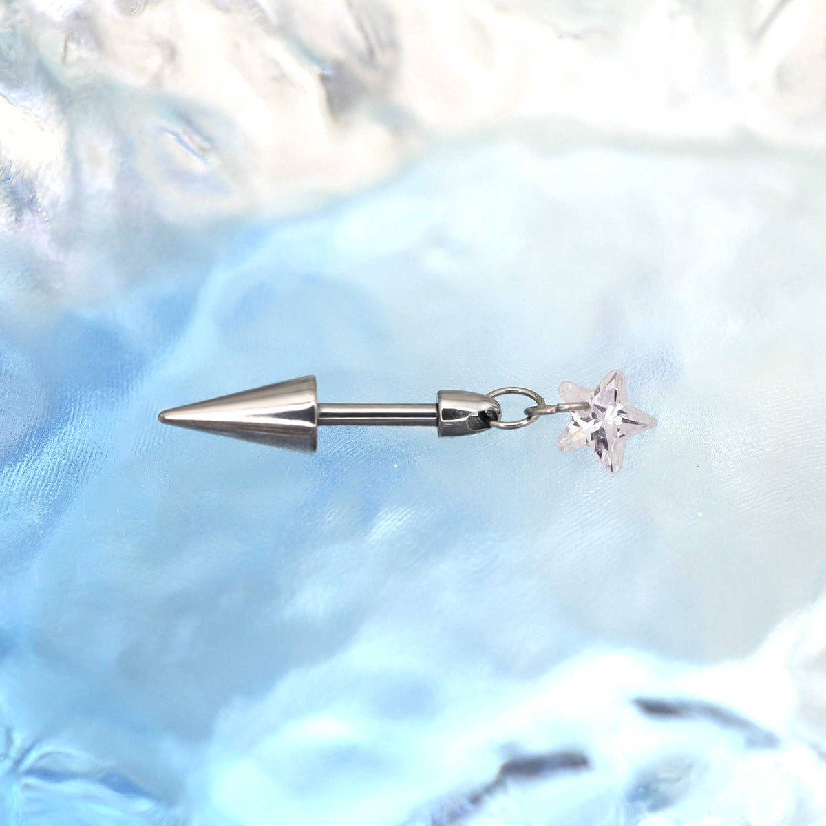 Spike & CZ Rocket Titanium Helix/Lip Studs - Spike & CZ Rocket Titanium Helix