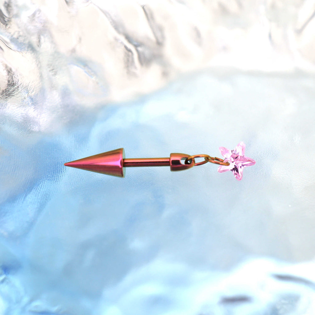 Spike & CZ Rocket Titanium Helix/Lip Studs - Spike & CZ Rocket Titanium Helix