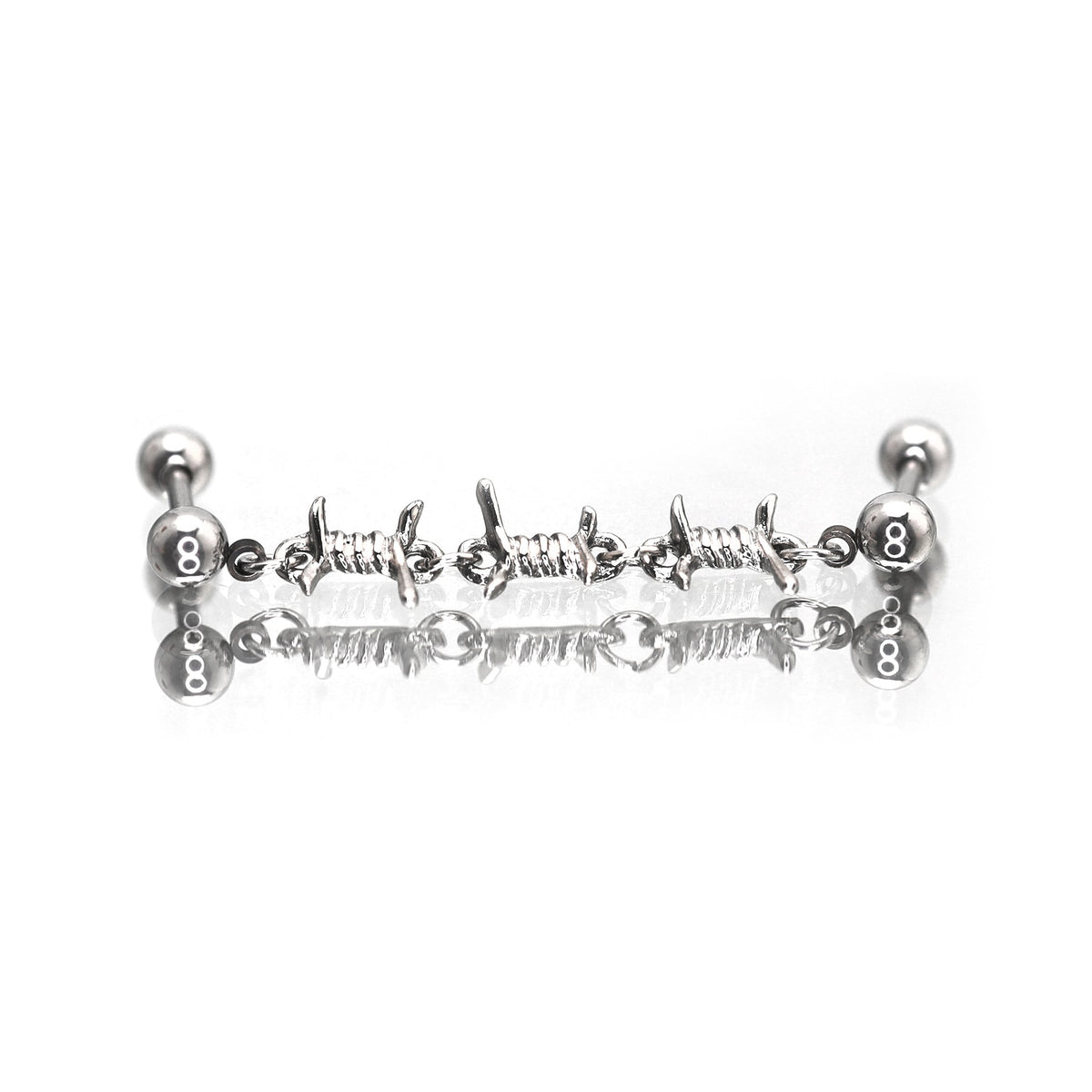 Knotted Bondage Double Hole Stainless Steel Ear Studs - product image 4