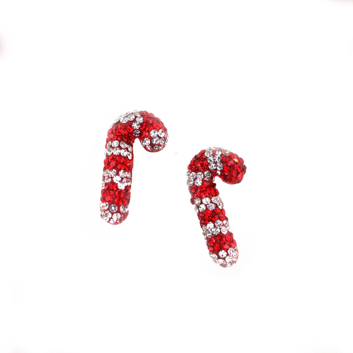 Christmas - Large Candy Cane Stainless Steel Ear Studs - product image 3
