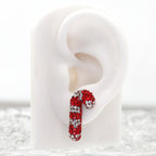 Christmas - Large Candy Cane Stainless Steel Ear Studs - product image 2