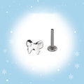Christmas - Bow Internally Threaded Stainless Steel Ear Studs - product overview
