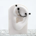 Black Heart Chain Stainless Steel Ear Chain - product overview