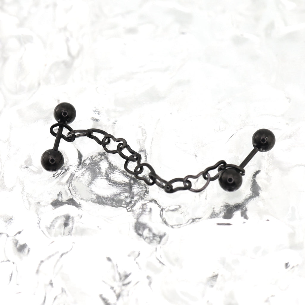 Black Heart Chain Stainless Steel Ear Chain - product image 4