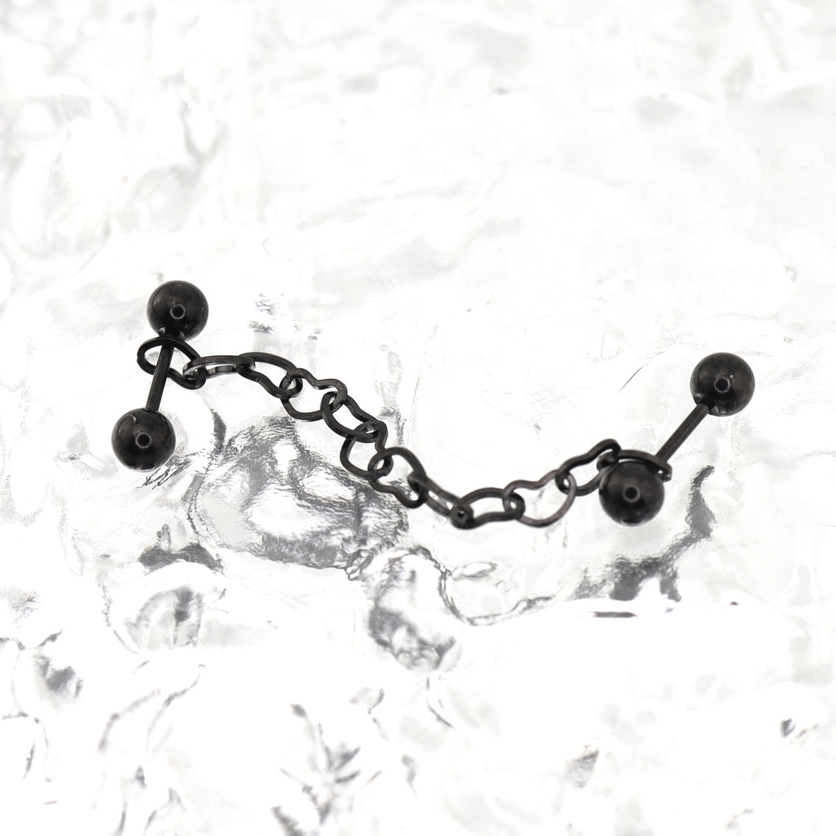 Black Heart Chain Stainless Steel Ear Chain - product image 4