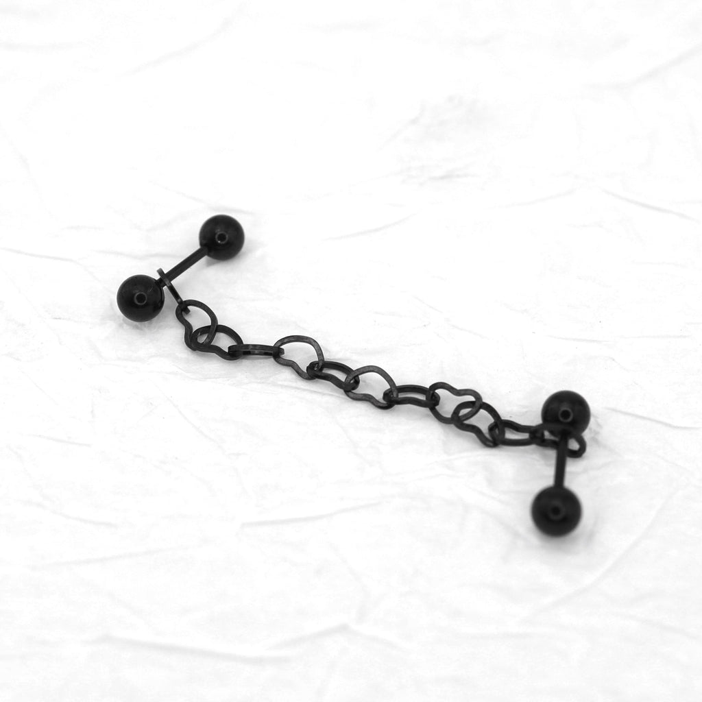 Black Heart Chain Stainless Steel Ear Chain - product image 6