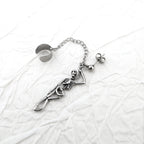 Openwork Skull Chain Dangle Stainless Steel Earrings - product image 7