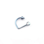 16G Opal Spike Titanium U-Ring | Lip Helix Cartilage Ear Stud - Pearl White
