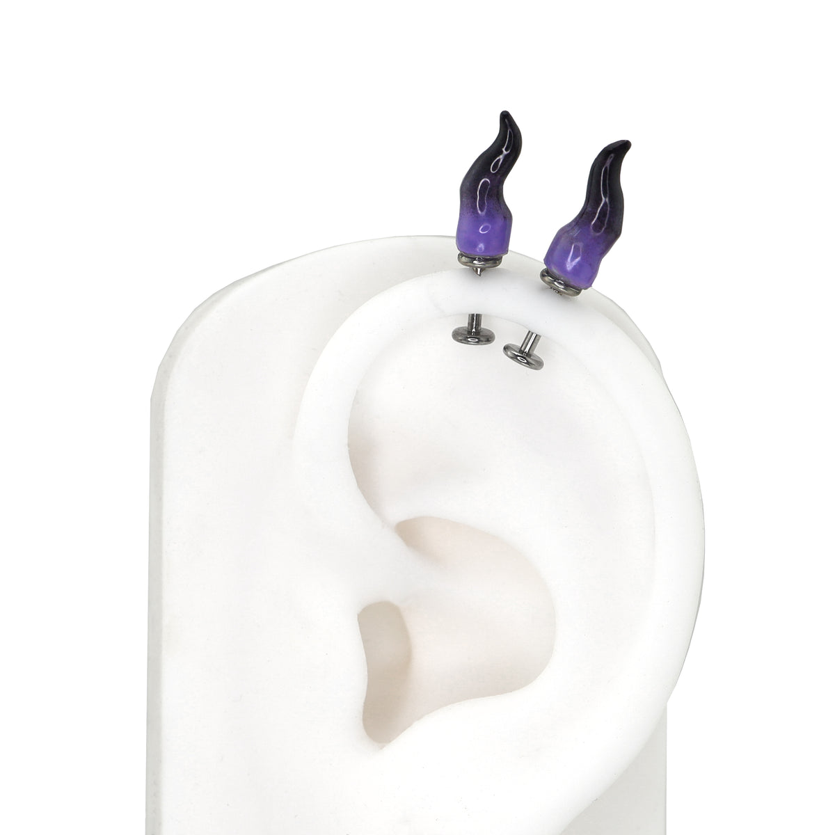 CRUX - Purple Satan Demon Titanium Helix Studs - product image 3