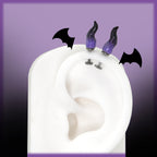 CRUX - Purple Satan Demon Titanium Helix Studs - product overview