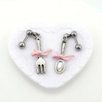 Star Baker - Cute Spoon & Fork Stainless Steel Earring - Spoon
