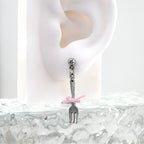 Star Baker - Cute Spoon & Fork Stainless Steel Earring - Fork