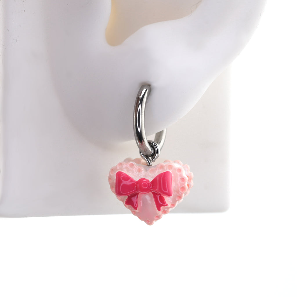 Star Baker - Cute Heart Cake Stainless Steel Earrings - product image 3