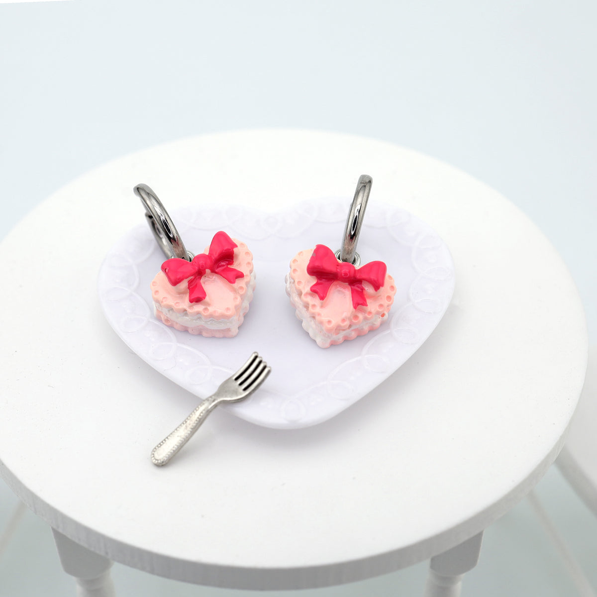 Star Baker - Cute Heart Cake Stainless Steel Earrings - product image 2