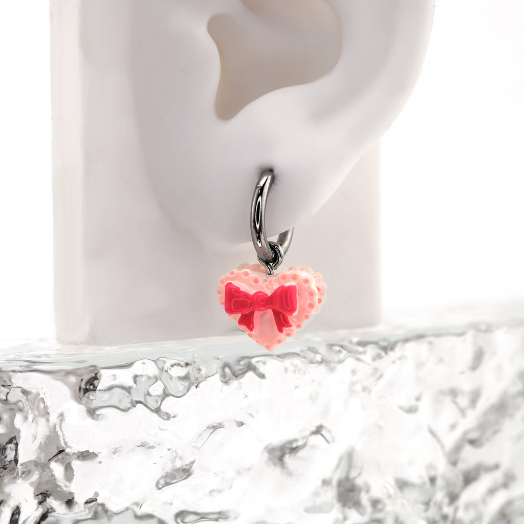 Star Baker - Cute Heart Cake Stainless Steel Earrings - product image 4