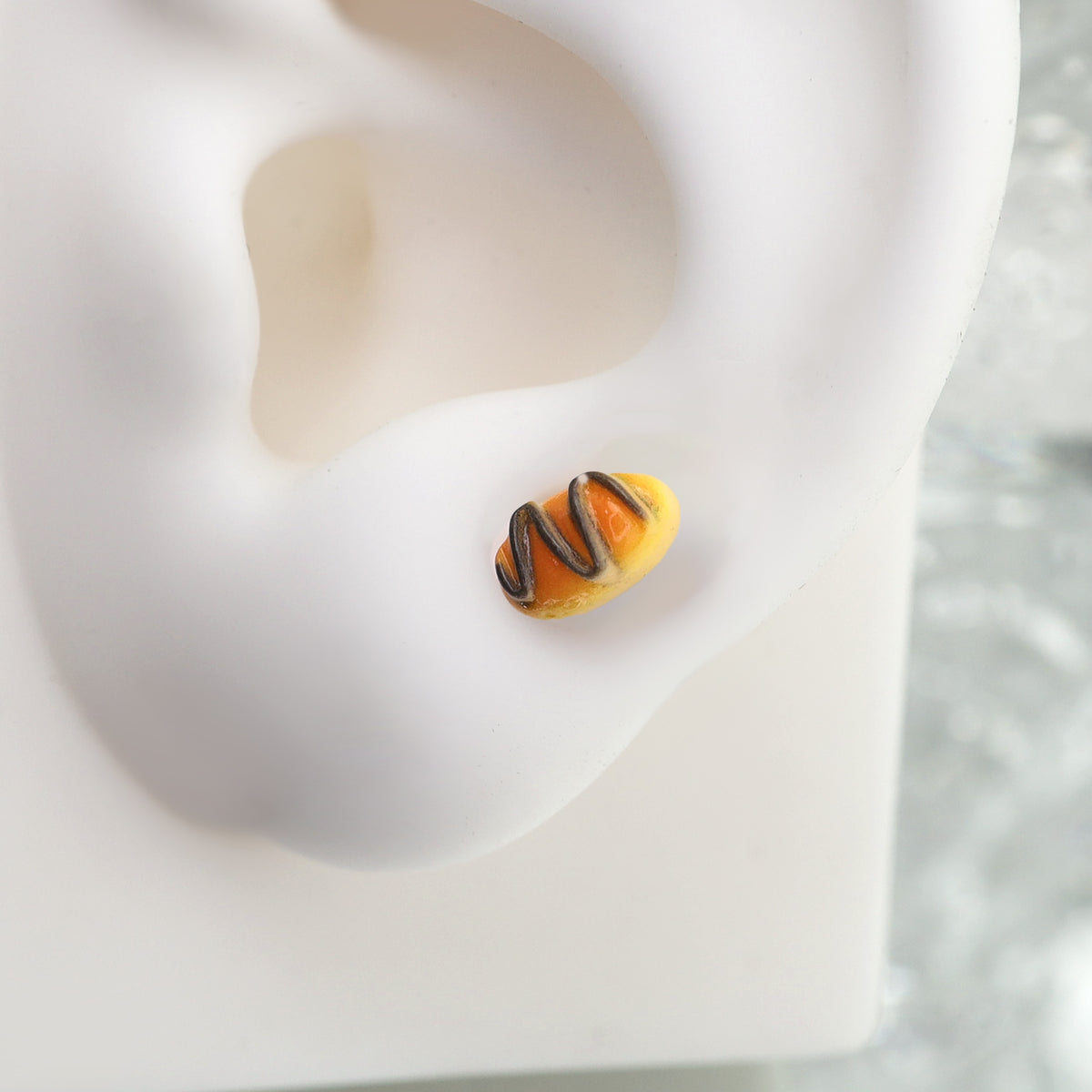 Star Baker - Chocolate Croissant Stainless Steel Ear Studs - product image 3
