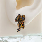Paws & Purrs - Lazy Ginger & Spotted Tabby Cat Flat Back Studs - Bengal cat
