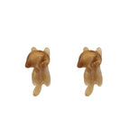 Paws & Purrs - Lazy Ginger & Spotted Tabby Cat Flat Back Studs - Orange tabby