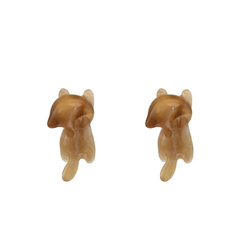 Paws & Purrs - Lazy Ginger & Spotted Tabby Cat Flat Back Studs - Orange tabby
