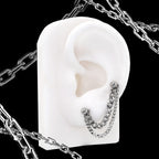 Punk Subculture Stainless Steel Ear Chain - product overview