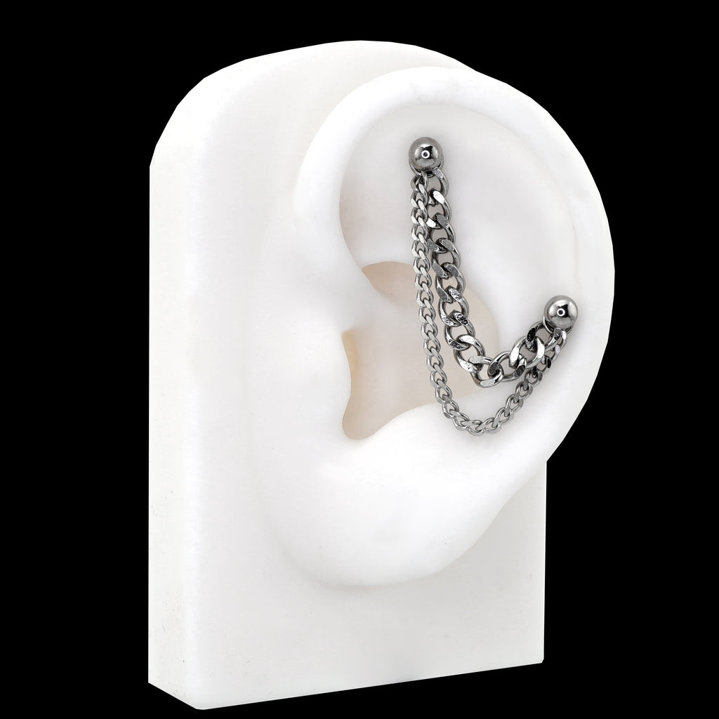 Punk Subculture Stainless Steel Ear Chain - product image 2