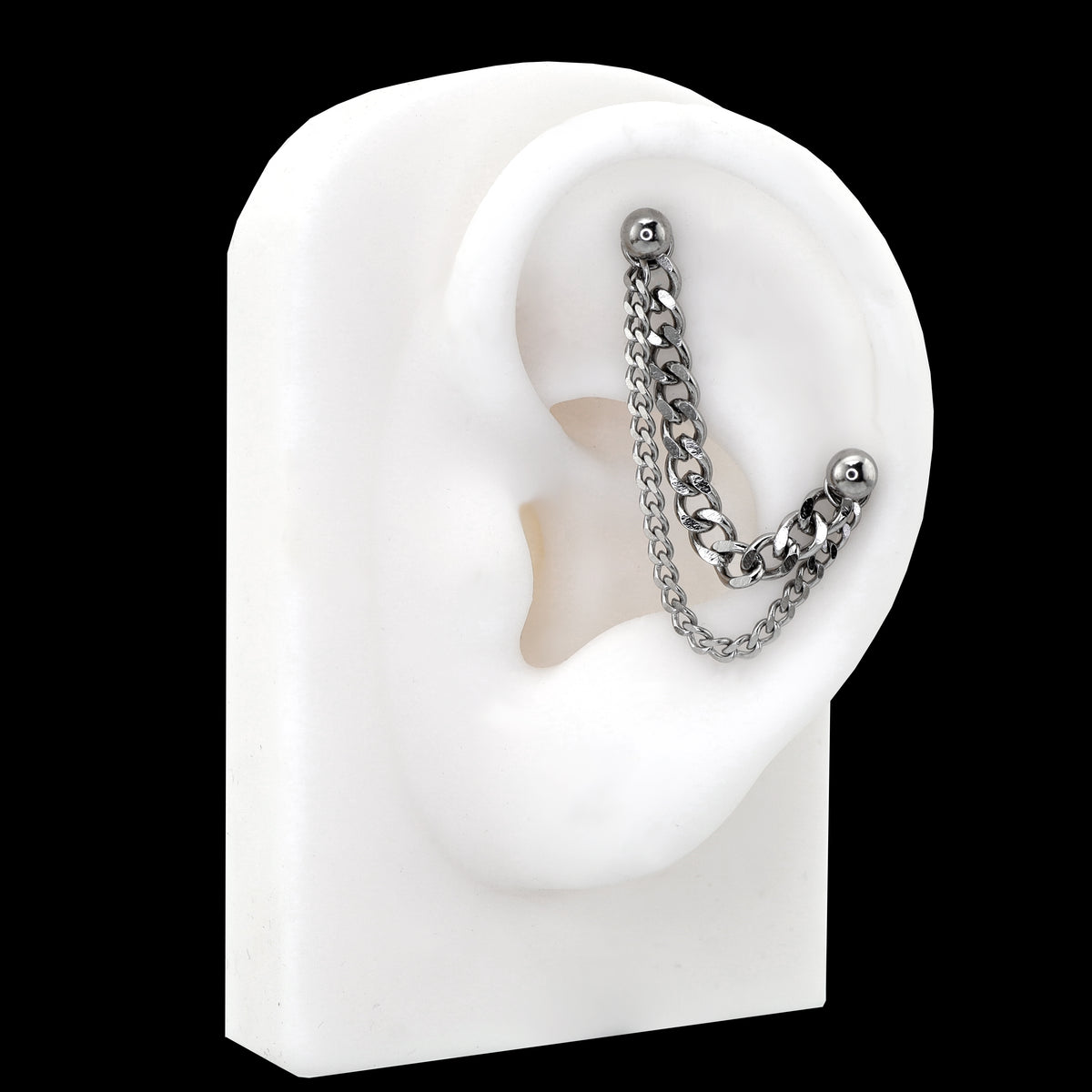 Punk Subculture Stainless Steel Ear Chain - product image 2