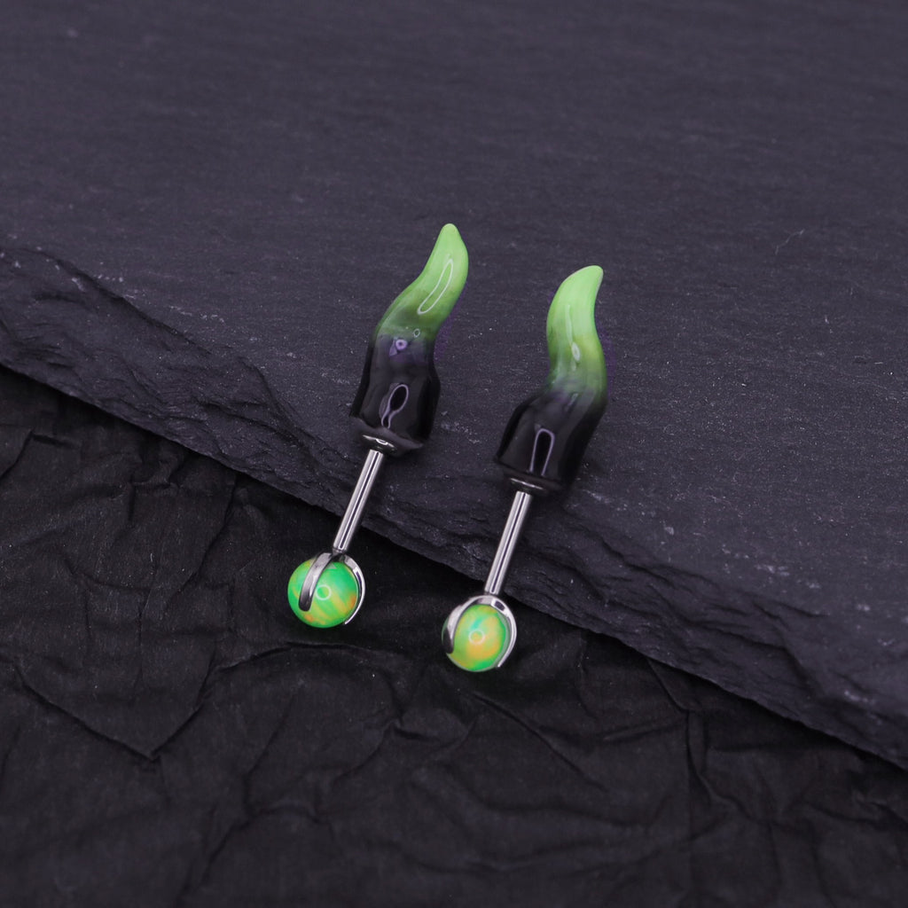 CRUX - PAIR OF Satan Demon Horn Titanium Cartilage Studs - product image 5