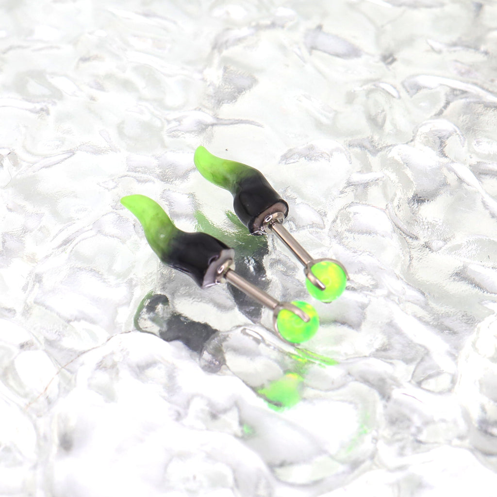 CRUX - PAIR OF Satan Demon Horn Titanium Cartilage Studs - product image 3