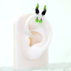 CRUX - PAIR OF Satan Demon Horn Titanium Cartilage Studs - product overview