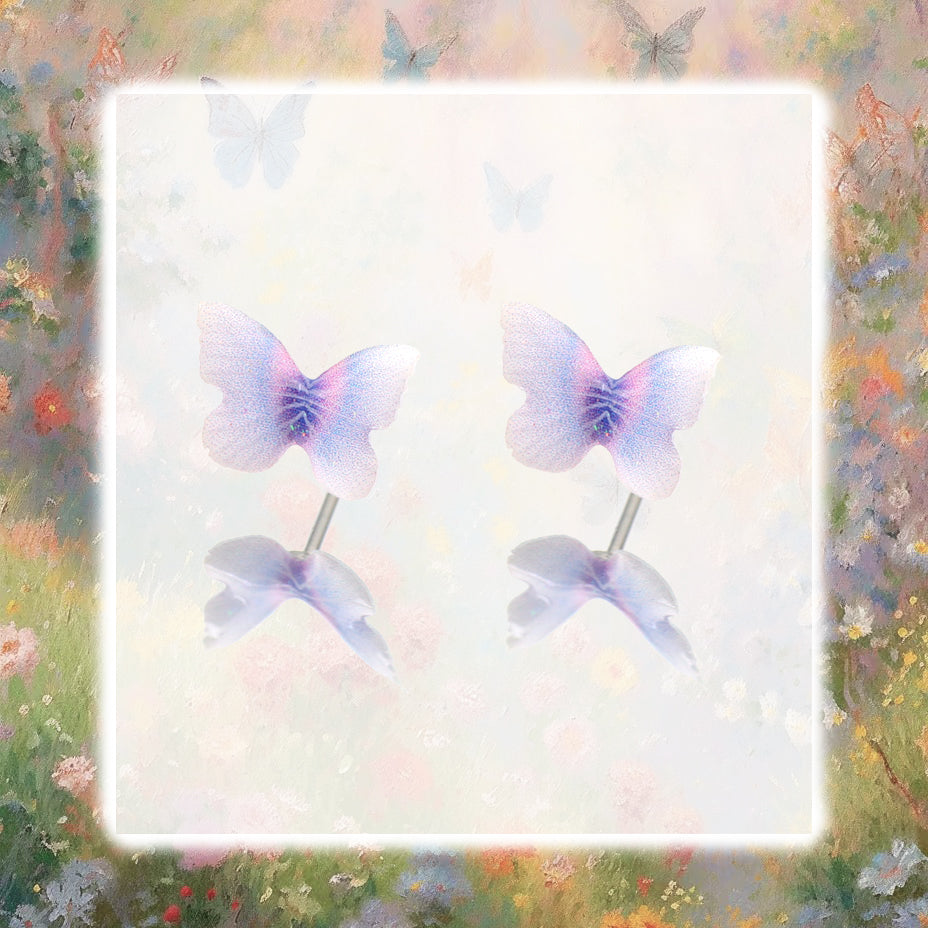 Ethereal Butterfly Floral Stainless Steel Ear Studs & Cartilage Earrings - product image 5