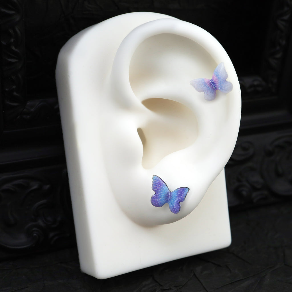 Ethereal Butterfly Floral Stainless Steel Ear Studs & Cartilage Earrings - product image 3