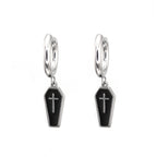 Hallowmas - PAIR OF Coffin Cross Stainless Steel Earring - product image 4