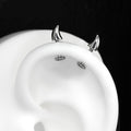 Devil Horn Internally Threaded Stainless Steel Ear Stud - product overview