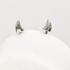 Devil Horn Internally Threaded Stainless Steel Ear Stud - product image 6