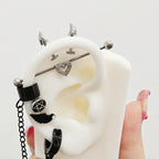 Devil Horn Internally Threaded Stainless Steel Ear Stud - product image 7