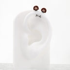 Paws & Purrs - Cute Brown Bear Ear Titanium Ear Stud - product image 4