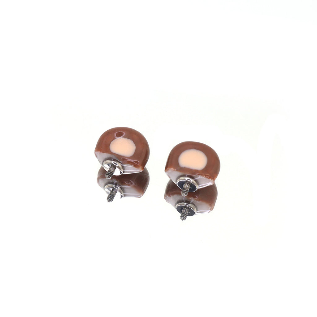 Paws & Purrs - Cute Brown Bear Ear Titanium Ear Stud - product image 5
