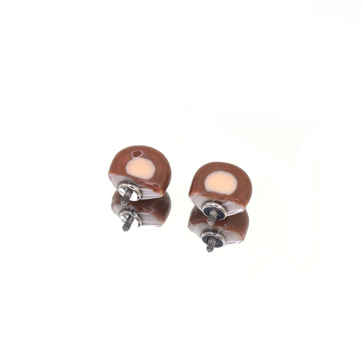 Paws & Purrs - Cute Brown Bear Ear Titanium Ear Stud - product image 5