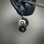 Midnight Heart Cthulhu Eye – Pink & Black Tentacle Earrings gothic earrings - image 1
