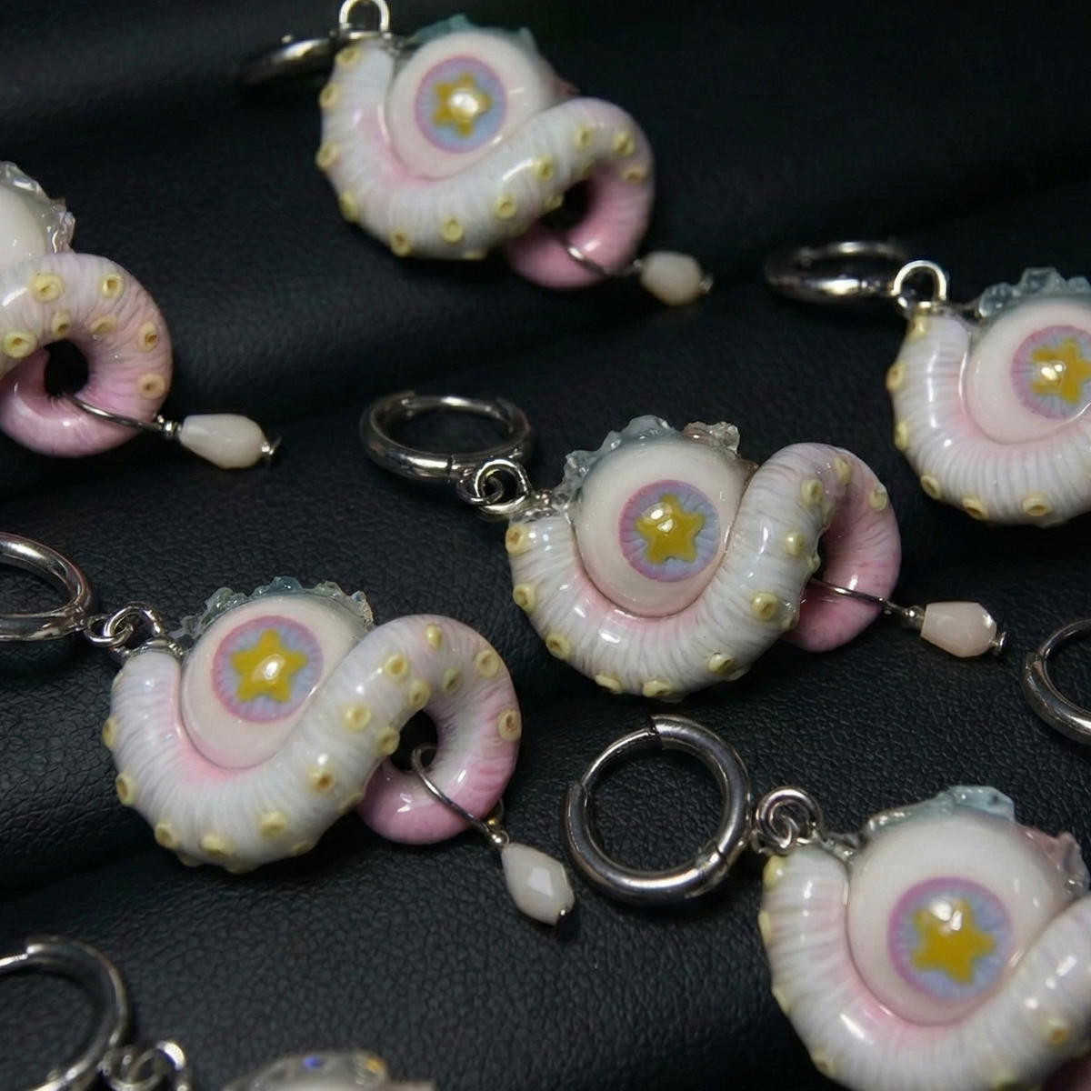 Cthulhu Eye - Pastel Macaron Octopus Tentacle Earrings gothic earrings - image 3