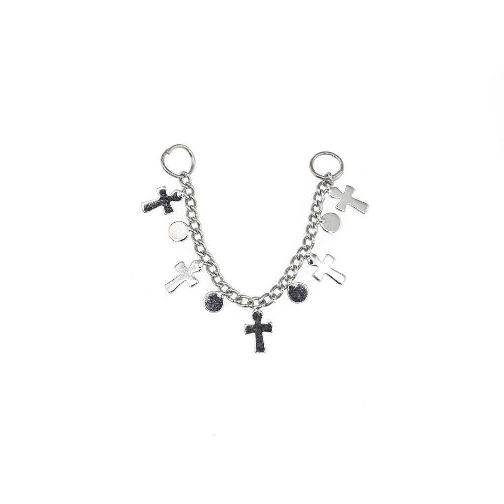 Metal Gotic Cross Stainless Steel Ear Chain - Metal Gotic Cross Stainless Steel Ear Chain - Cross Chain