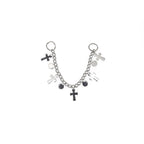 Metal Gotic Cross Stainless Steel Ear Chain - Metal Gotic Cross Stainless Steel Ear Chain - Cross Chain