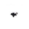 Hallowmas - Dark Gothic Bat Internally Threaded Stainless Steel Lip Ring - product image 2