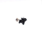 Hallowmas - Dark Gothic Bat Internally Threaded Stainless Steel Lip Ring - product image 3