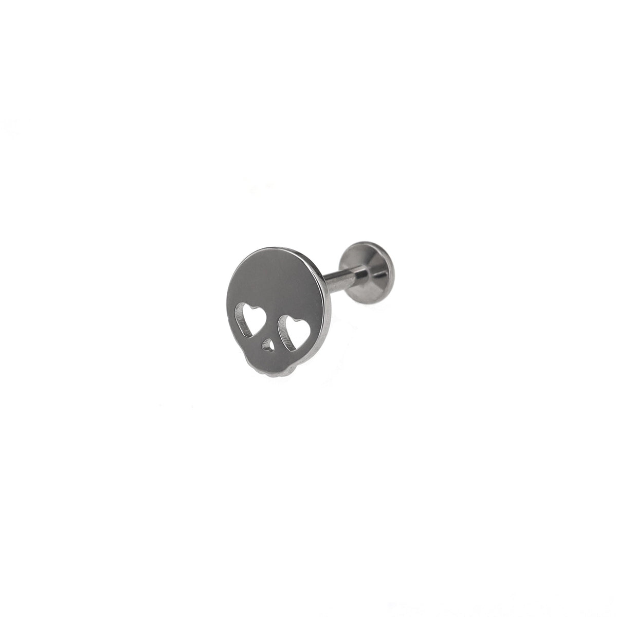 Hallowmas - Sweetheart Skeleton Titanium Ear Studs - White