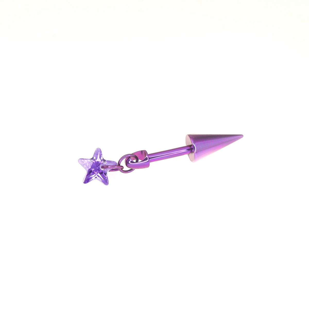Spike & CZ Rocket Titanium Helix/Lip Studs - Spike & CZ Rocket Titanium Helix