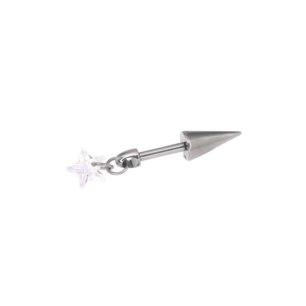 Spike & CZ Rocket Titanium Helix/Lip Studs - Spike & CZ Rocket Titanium Helix