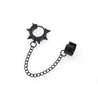 Black Six-Spike Chain Ear Clips - Black Six-Spike Chain Ear Clips - Chain