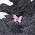 Butterfly Floral Earrings Rose Pink Cartilage & Helix Look - product image 8